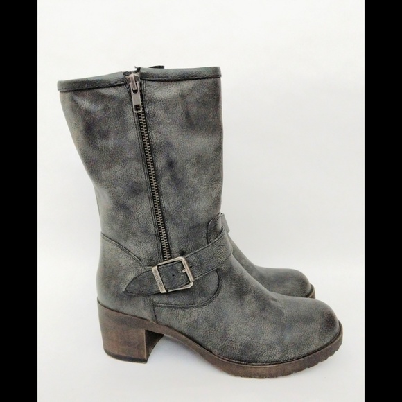 Rocket Dog Shoes - Rocket Dog Charcoal Biker Boots size 8.5